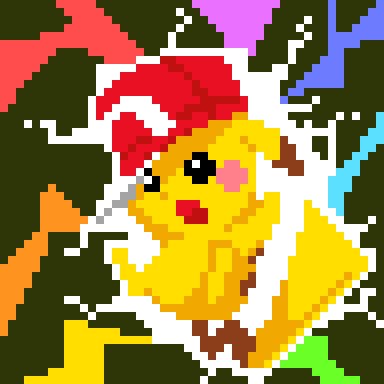 ドットゾーゲームズ على تويتر ピカチュウの1000万ボルト カロスキャップ Dotpict Pixelart ドット絵