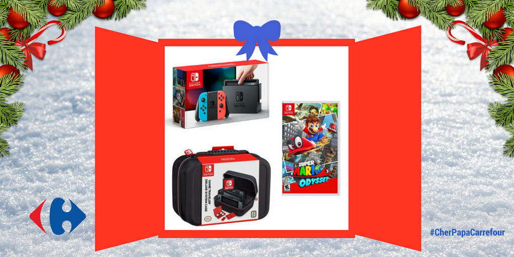 CarrefourFrance's tweet image. Jour 24 | Dernier jour de notre Calendrier de l'Avent ! Aujourd'hui, on vous sort le grand jeu en vous faisant gagner une #NintendoSwitch + sa housse de transport + le chef-d'œuvre #SuperMarioOdyssey 🤩 Notre #CherPapaCarrefour vous gâte ! 👉RT+follow, tirage au sort demain.
