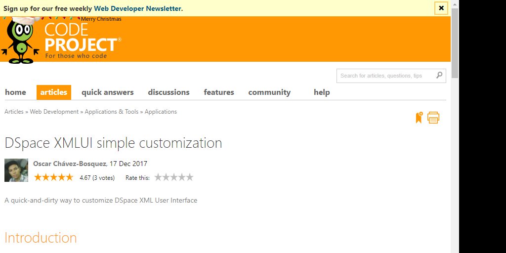 taswarbhatti's tweet image. DSpace #XMLUI simple customization | bit.ly/2BOLlTi