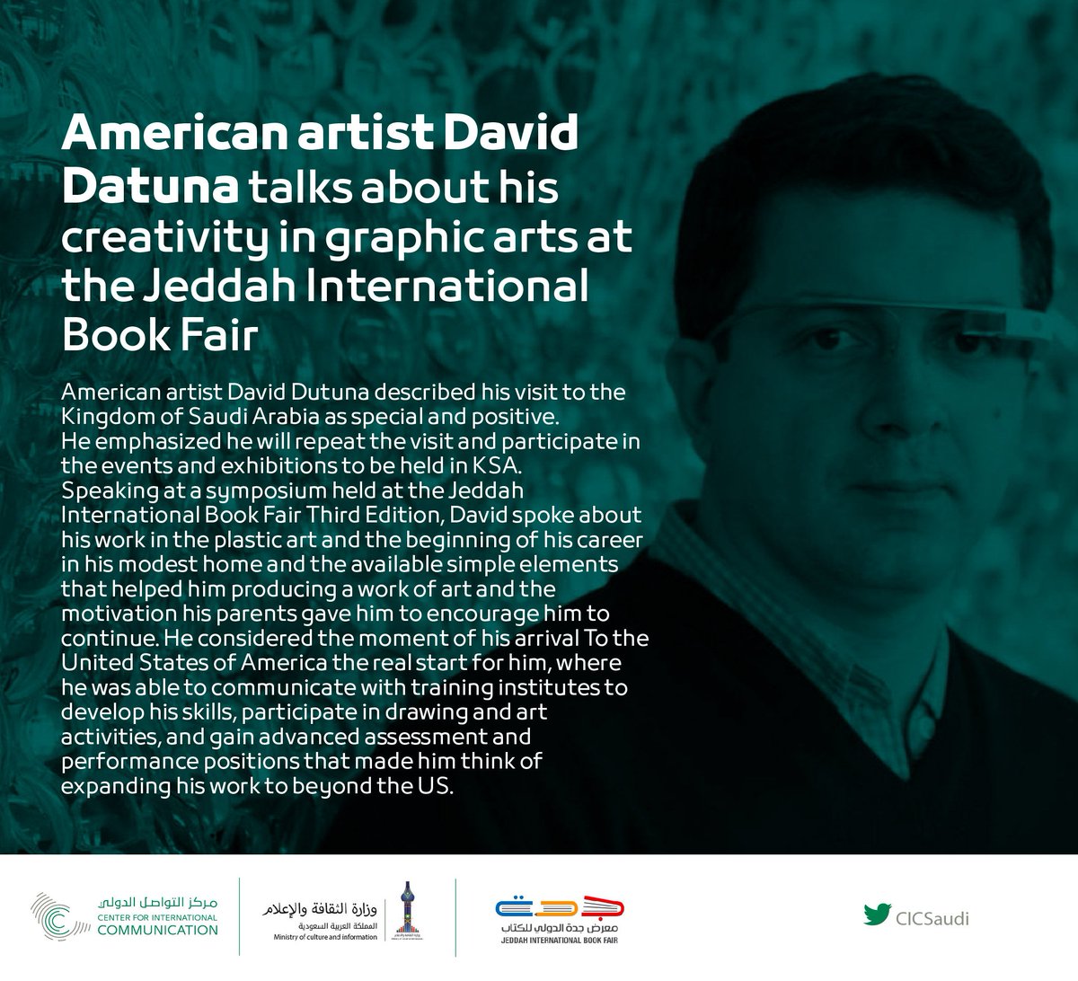 #DavidDatuna speaking about creativity in graphic arts in #JeddahBookFair2017

<a href="/moci_ksa/">MOCI_ksa</a> 
@BookJeddah