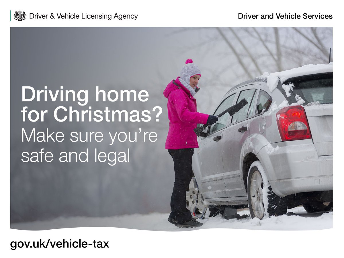 DVLAgovuk's tweet photo. ⛄ Make sure driving home for Christmas this year is safe and legal. ⛄

Tax your car online: https://t.co/PFESCLyZza

#TaxItOrLoseIt #ChristmasTips #Christmas2017 #247Services https://t.co/GgHvuFgXdb