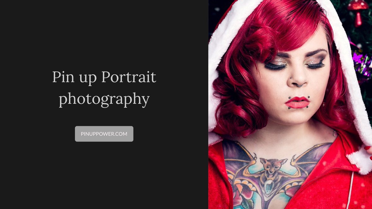 PinupPowerNow's tweet image. Merry Christmas - pin up and alternative model Nienke