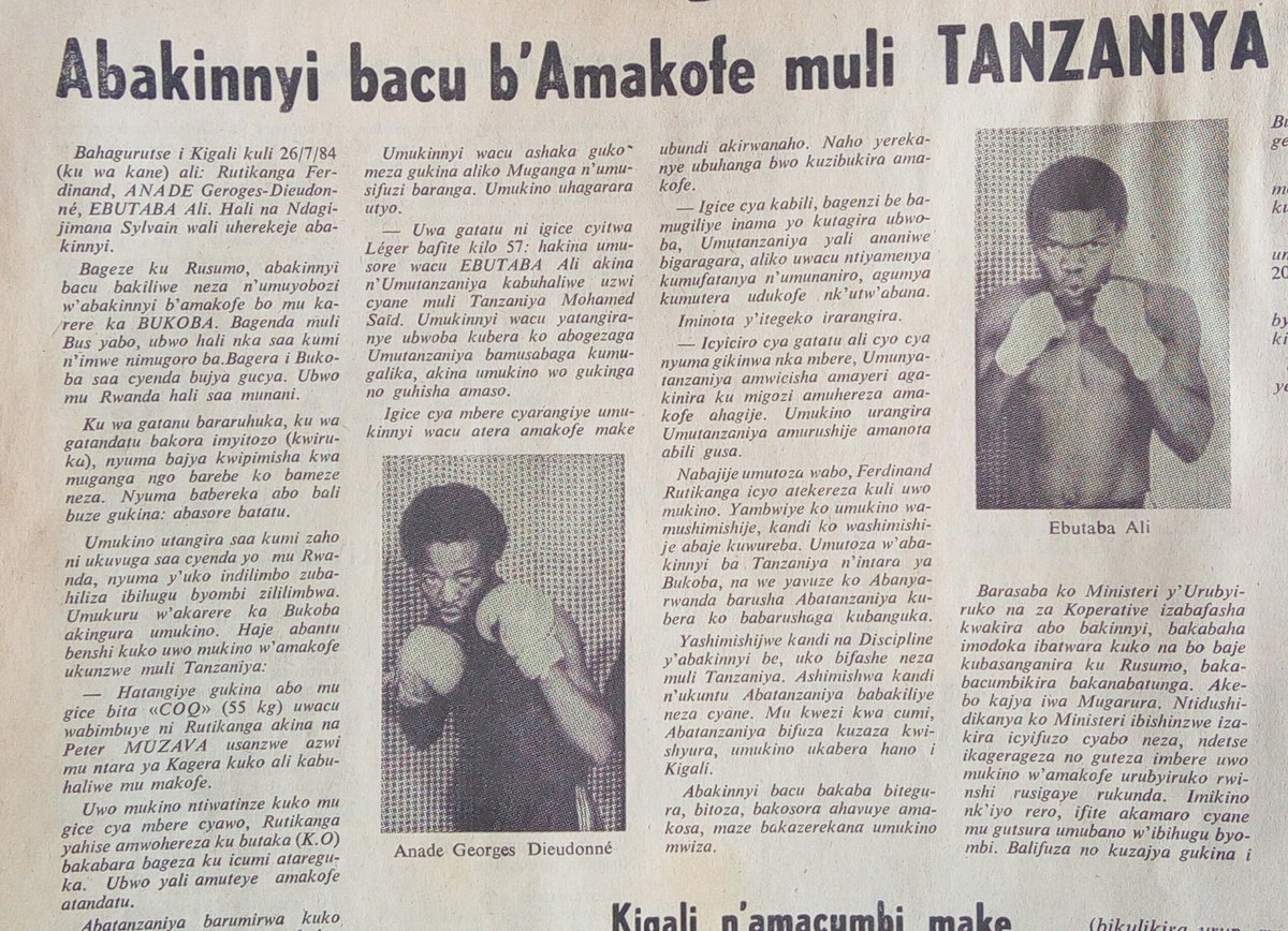 Tom Ndahiro on Twitter "Congratulations Rwanda's boxing legend