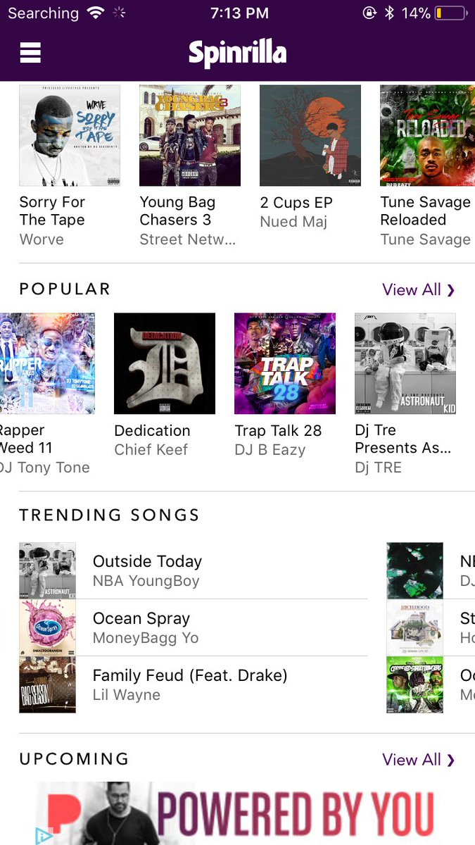Djtre_'s tweet photo. I got the #1 single &amp; #7 Mixtape on @spinrilla #AstronautKid Out Now !!! @GGYOUNGBOY - Outside Today  📊🚀 NO 🧢 #SHY https://t.co/dCPApVNaqT