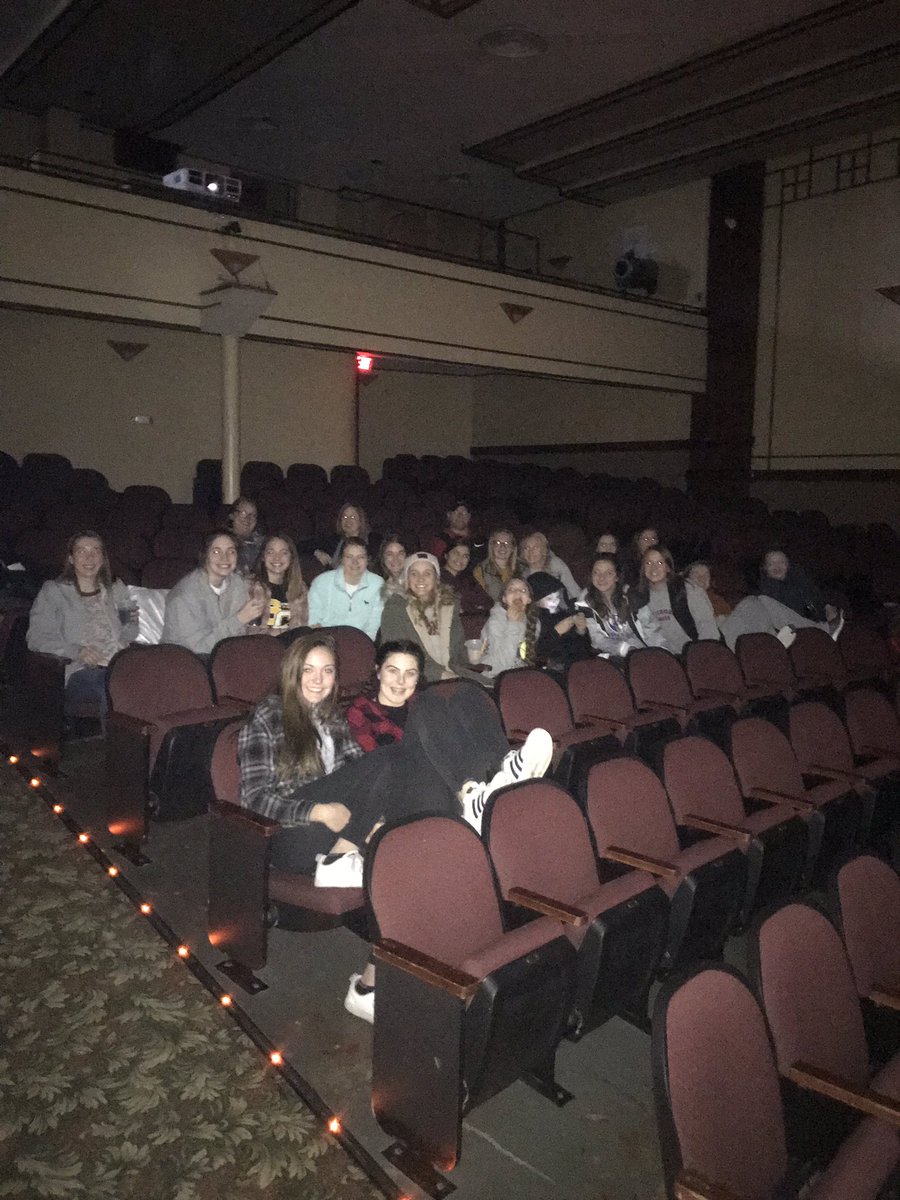 ALAHGirlsBBall's tweet photo. This afternoon the knights watched a classic basketball film at the Little Theatre. Have you ever watched Hoosiers? #GoKnights https://t.co/Ep67fErBWN