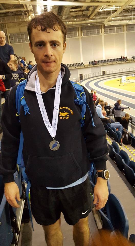 Chrismooney80's tweet photo. Unexpected but delighted to get my first @scotathletics medal 🥈 v35 at the National 3000m Championships today. First time racing on a track, spikes and indoors and loved it 🏃💪 @GGHarriers @GAAMilerMeet https://t.co/Mq6btDZmMt
