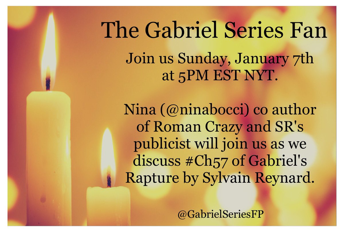 GabrielSeriesFP's tweet photo. ๐ฃJoin us right now. We are joined by Nina Bocci @ninabocci. We'll go over #Ch57, #GabrielsRapture by @sylvainreynard. ๐๐ป๐ฑ๐ง๐๐ฏ๐คต๐ป๐๐ป
https://t.co/1nOF3zhqIe https://t.co/60cDc4yAsH