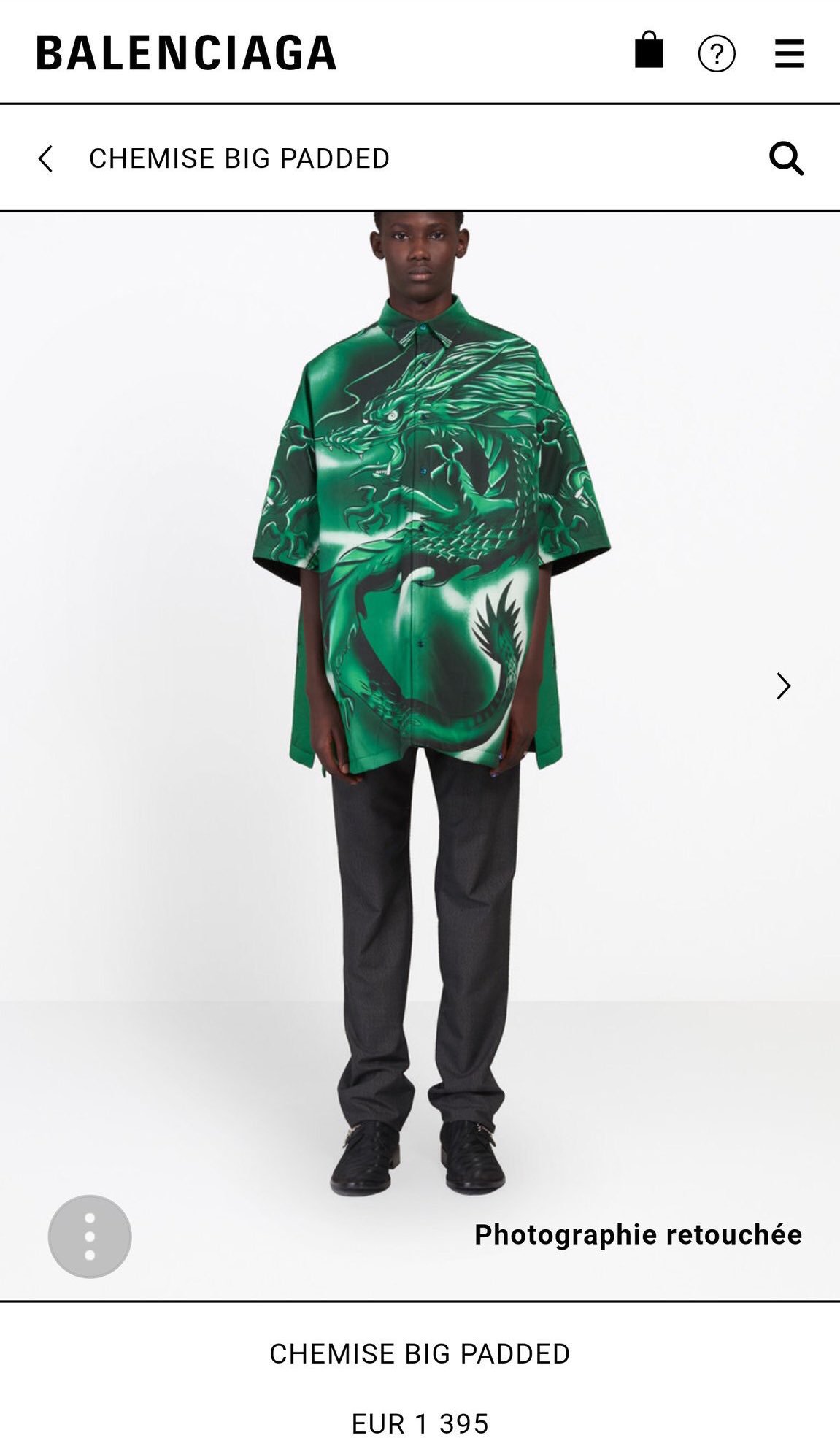 Balenciaga outlet chemise dragon