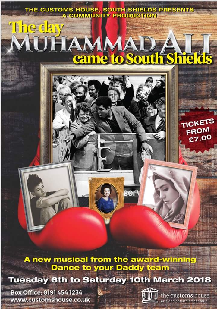 JamieBrownNE's tweet photo. Casting open for @thecustomshouse community project 2018! Brand new musical about build up to #MuhammadAli's infamous visit to Tyneside in 1977. Performances 6th-10th March. Check it out! >> https://t.co/Ppbcpihf2A https://t.co/86tA2tIWyR