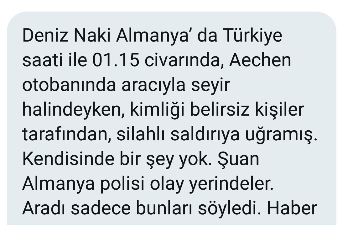 GasteciEskinBer's tweet photo. Deniz Naki'ye silahlı saldırı. Durumu iyi.. https://t.co/zvPPyG55wk