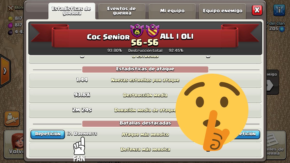 CS NEWS ⭐️⭐️⭐️ Enhorabuena @Daeneryscoc por su cierre a th11, ataque heroico de la jornada...        Real catalana vs catalanes de palo ✌🏼😛