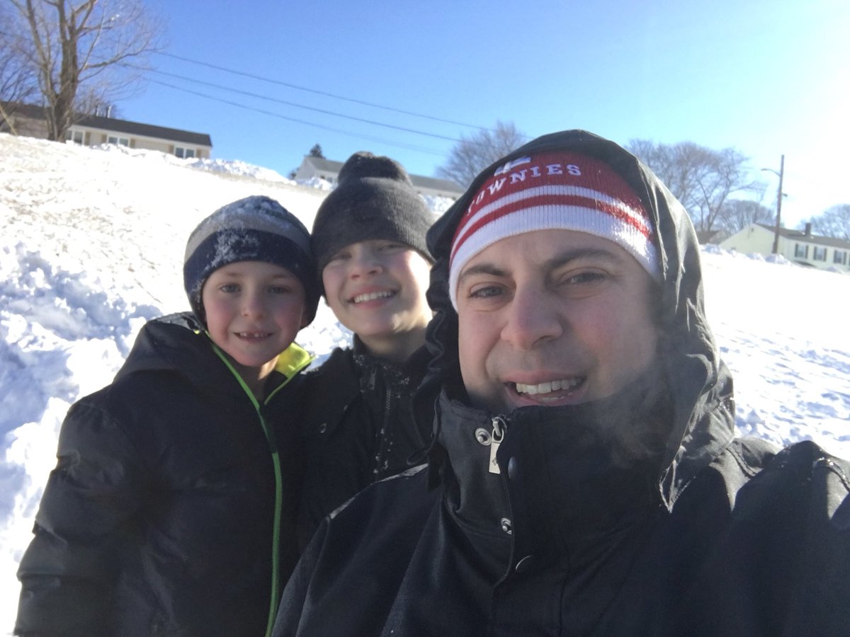 OliverForEP's tweet photo. After coordinating emergency preparedness and response for my home care and hospice providers throughout the state during Winter Storm Grayson, we embraced the frigid conditions and enjoyed some amazing sledding in East Providence. #GraysonRI https://t.co/Ak9patMT0P