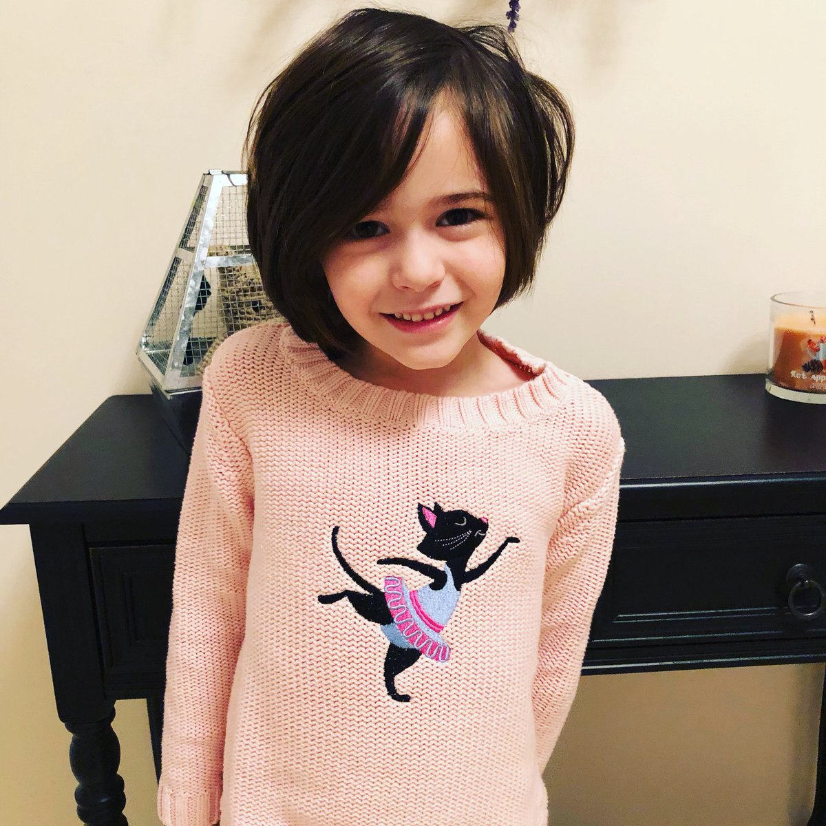DawnofThread's tweet image. Kitty Scientist started back up with ballet classes and requested a Kitty Ballerina sweater. We had this plain one in the closet so she chose the colors and I gave it a makeover. Voila! #embroidery #emblibrary #ballet #ballerina #cat #cats #catsofinstagram #blackcat