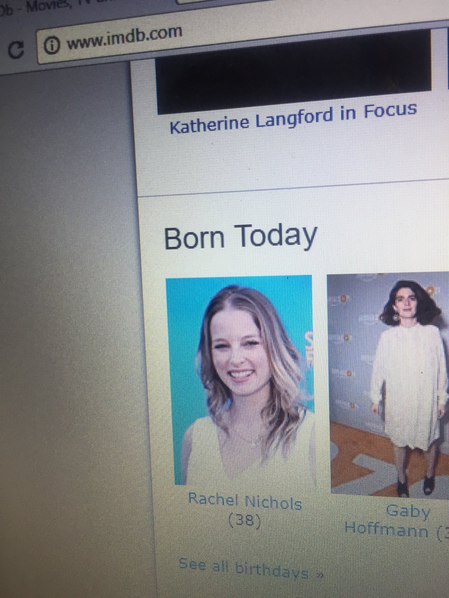  Happy Birthday Rachel! You look different though...did you do something with your hair? 