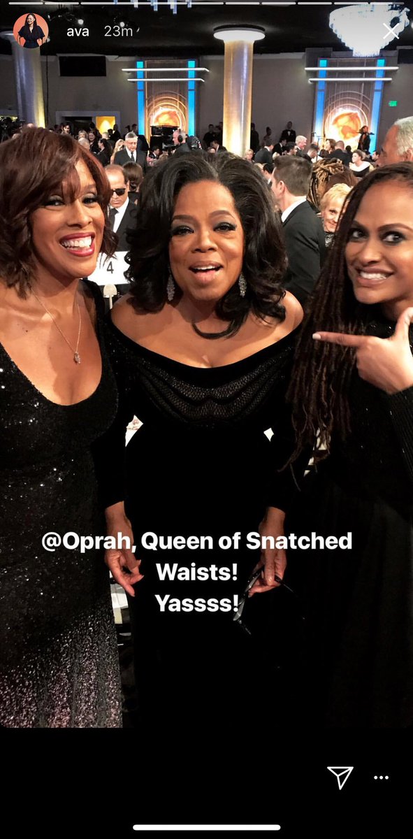 3LWTV's tweet photo. Slayage... @Oprah out here looking like a billion dollars...ok 3.2B but who’s counting?  @ava @GayleKing just pure #BlackGirlMagic.  Everything about this is exactly what we need! Congrats Ms.Winfrey!! #GoldenGlobes #MeToo  #cecilbdemilleaward https://t.co/WlypGkK0WU
