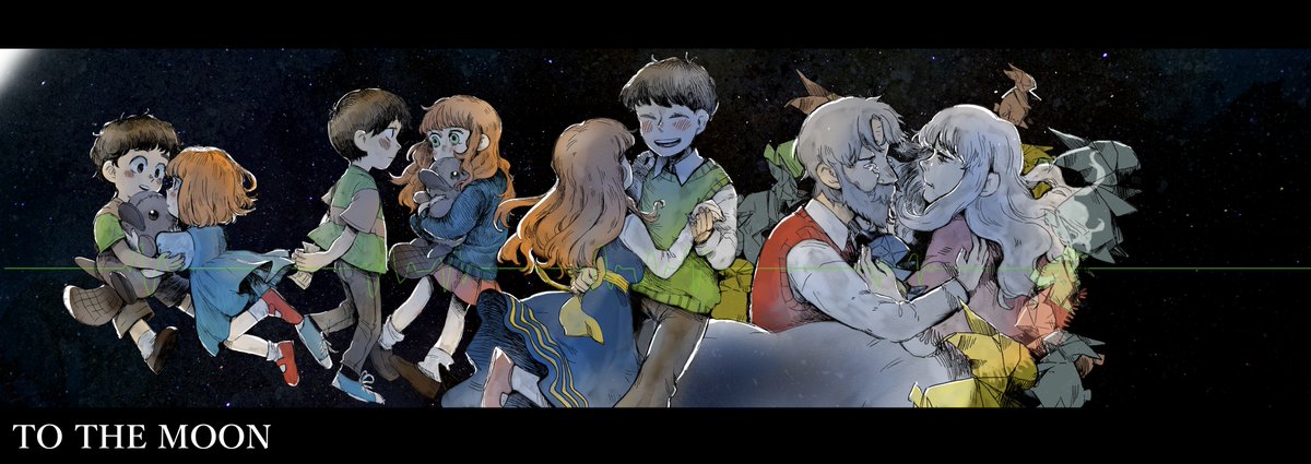 komemerda's tweet photo. [To the Moon game fanart]

"When this world is no more, the moon is all we'll see" https://t.co/Mo5fNd94a1
