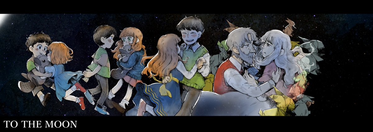 komemerda's tweet photo. [To the Moon game fanart]

"When this world is no more, the moon is all we'll see" https://t.co/Mo5fNd94a1
