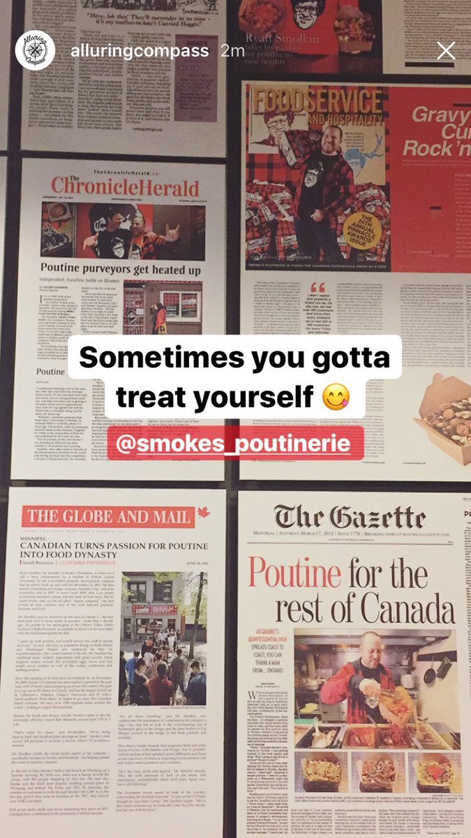 AlluringCompass's tweet image. Sometimes you gotta treat your self! #smokespoutine #tgif #LateNight #treat #Poutine