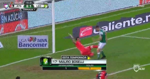 MXLaLiga's tweet photo. GOOOOOOOOOOOOOOOOOOOOOOOL de @clubleonfc! 

(19') Mauro Boselli controla con el pecho, se quita al portero, y define como Deus . Asistencia de Andrade.

Atlas 0-1 León. #LigaMX #SienteTuLiga https://t.co/H6uiPWQRIt
