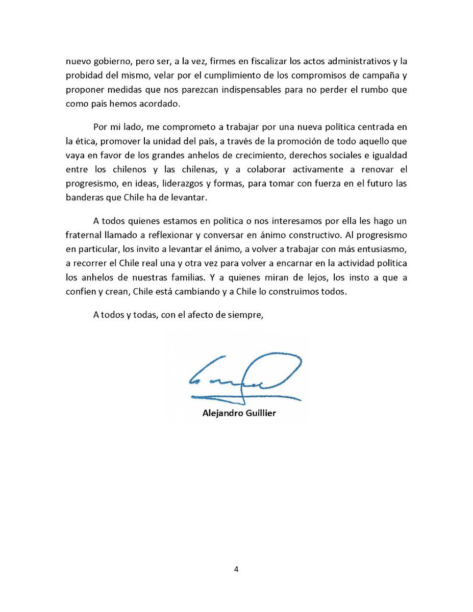 guillier's tweet photo. Les dejo mi Carta Abierta a la Política Chilena. Un llamado a la reflexión. https://t.co/zKygyifIpR