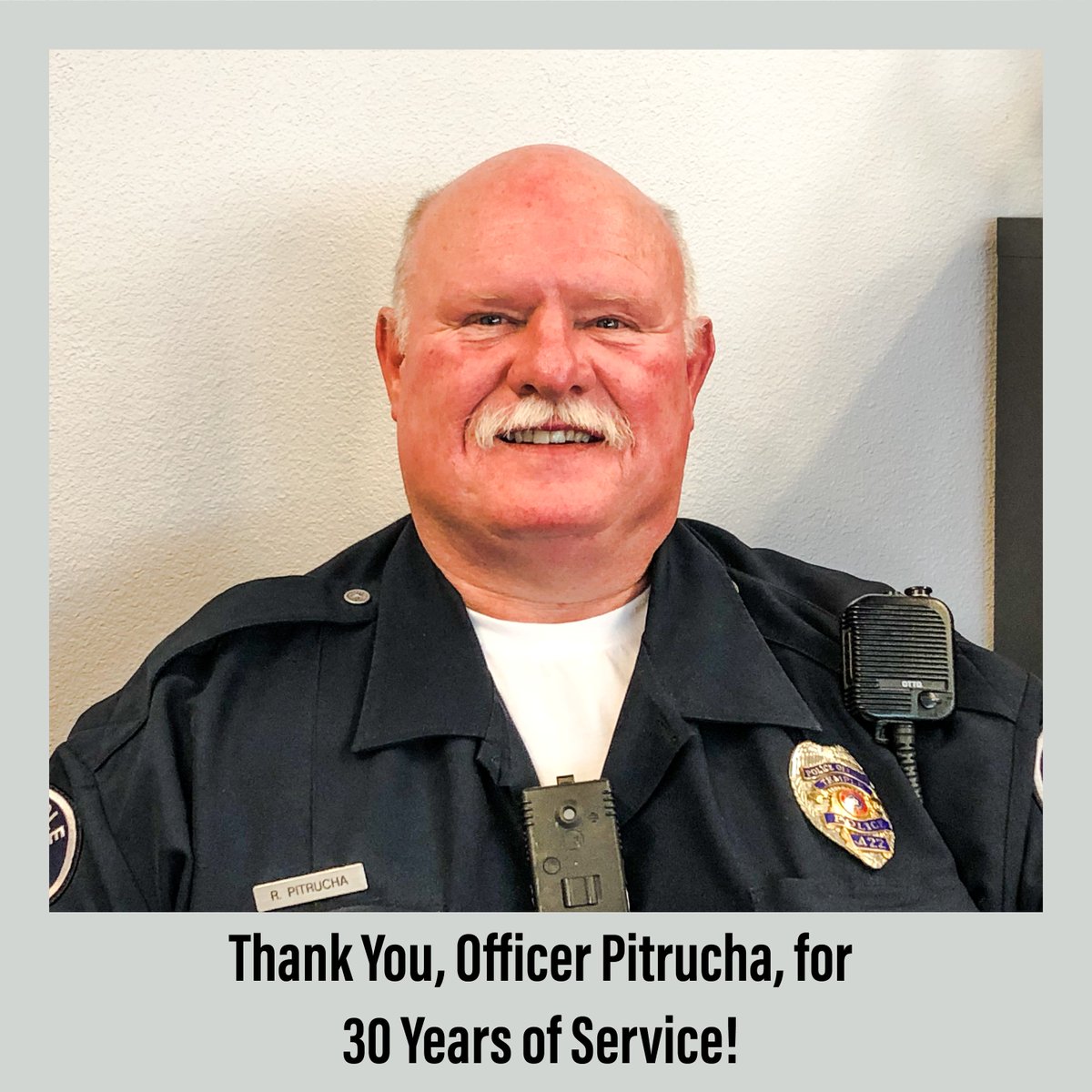TempleTXPolice's tweet image. Happy 30th Work Anniversary to Officer Pitrucha! Thank you for all that you do! #30yearsofservice #SchoolResourceOfficer