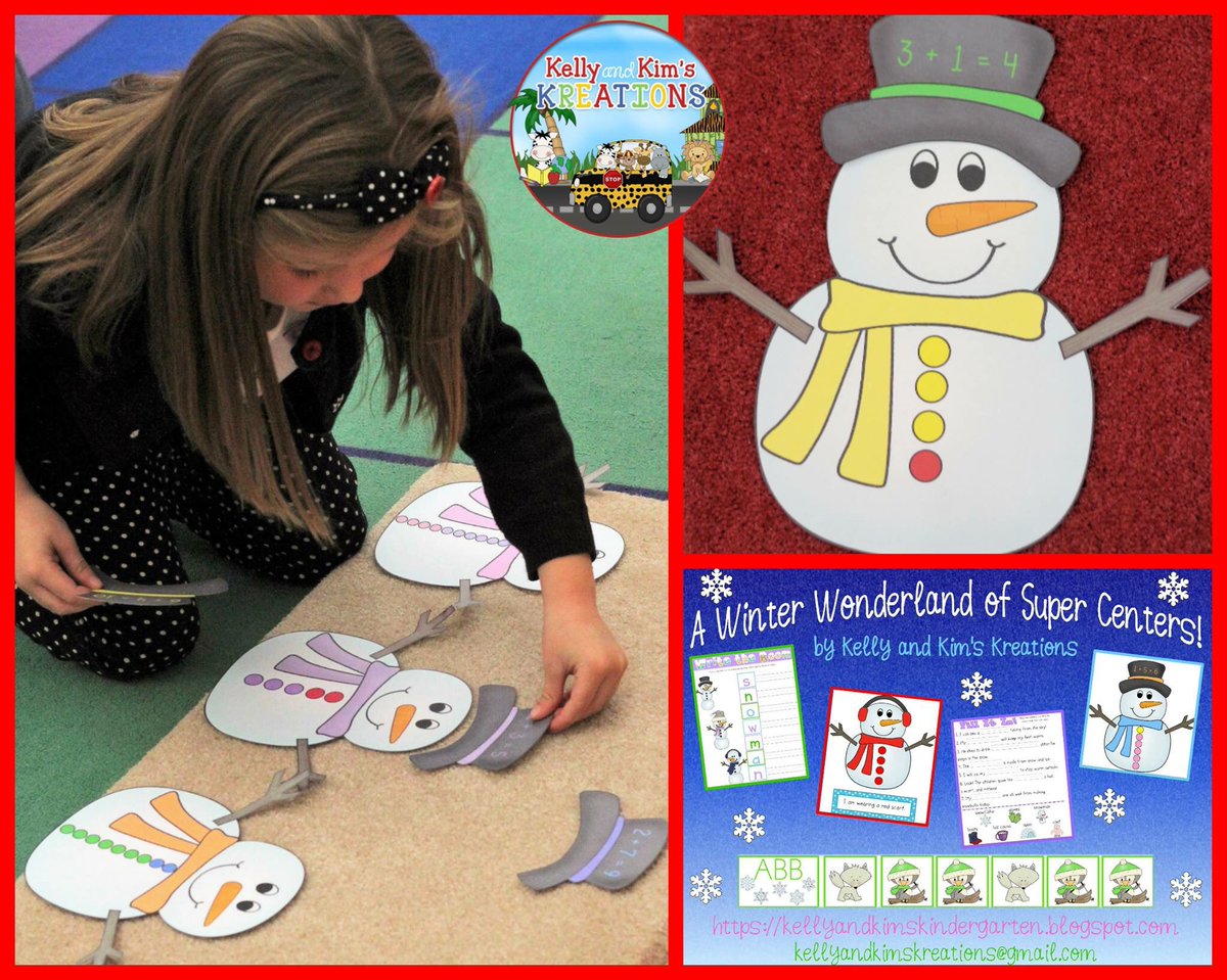 KandKKreations's tweet photo. These snowman number sentences are one of the fun centers we use during the winter. Count the amount of each button color, then find the hat with an equation that matches! ⛄ https://t.co/AcycIG7eJx
#wintermath #wintercenters #mathcenters #onetimeprep #iteachtoo #iteachk https://t.co/cDiEX3KNAd