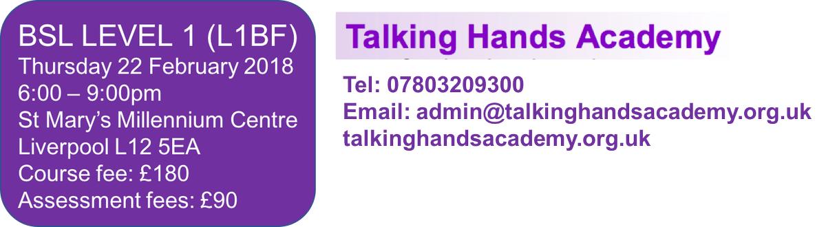 talkinghandsBSL's tweet photo. BSL Level 1 course at Talking Hands Academy, Liverpool https://t.co/UHaRFXMjWv
