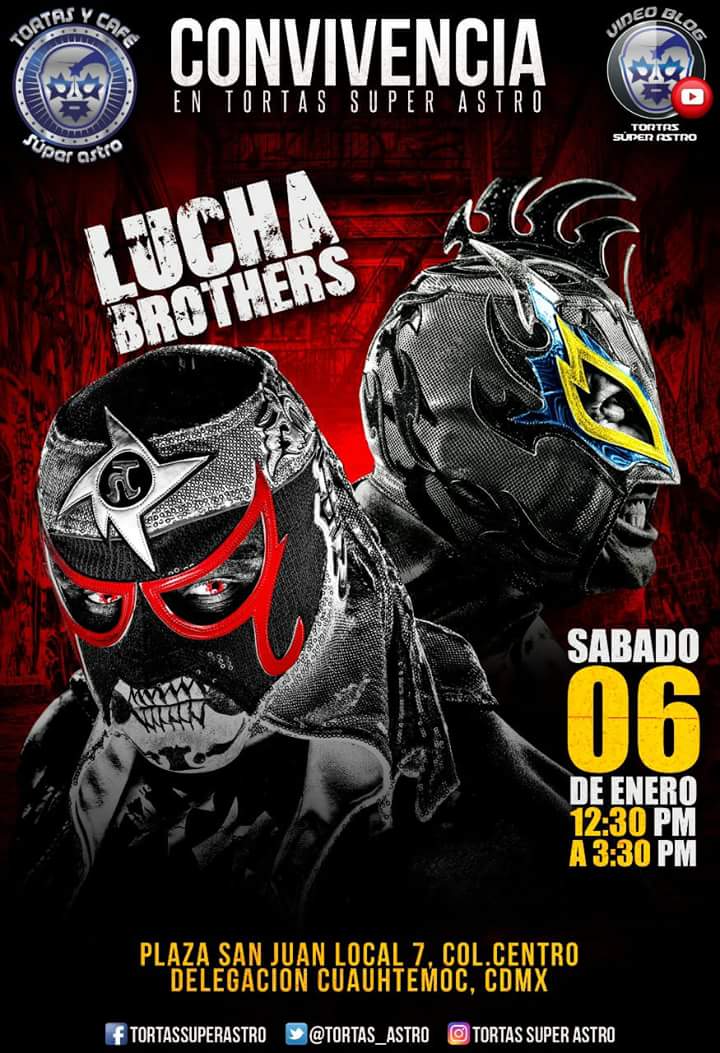 brothers_lucha's tweet photo. Sábado 6 #LuchaBrothers @PENTAELZEROM @ReyFenixMx https://t.co/Sbn05gmTEj