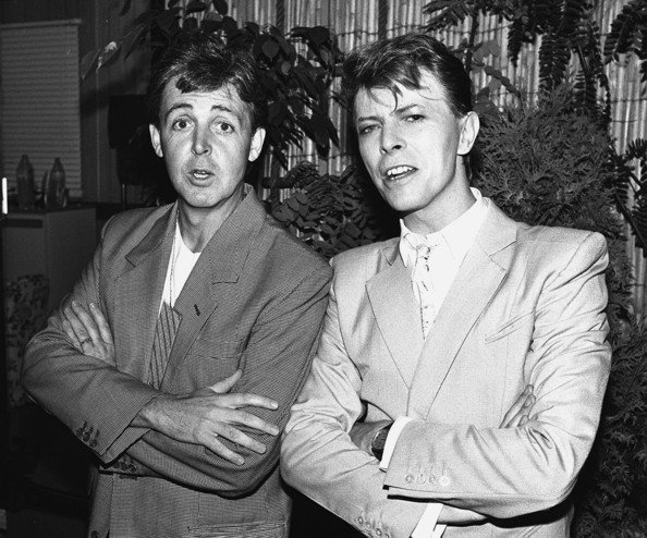 Paul McCartney and David Bowie, 1984