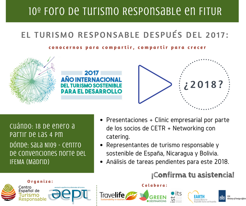 KoanConsulting's tweet photo. 18/01 No te pierdas nuestro 10º Foro de #turismoresponsable en @fitur_madrid donde tendremos un panel de profesionales + clinic + networking. Confirma tu asistencia https://t.co/QXW7h0gWzA
#Turismosostenible #Madrid @DescubrirTours @CaminosGuadiana @minubeschool @mirutaes https://t.co/Dfjac83z8s