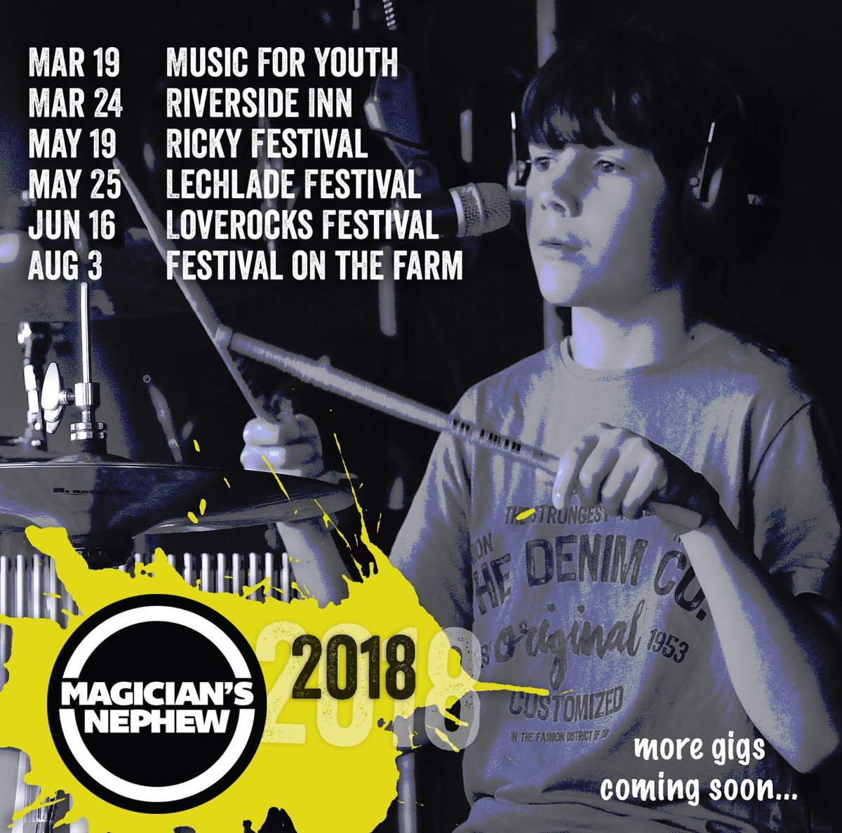 We got some epic gigs coming up: <a href="/musicforyouth/">Music for Youth</a> <a href="/Riverside_Lech/">Riverside Lechlade  </a> <a href="/RickyFestival/">Ricky Festival 💃🏻</a> <a href="/LechladeFest/">Lechlade Festival</a> @loverocks2018 <a href="/FOTF_Festival/">Festival on the Farm</a> and please tell <a href="/realDonaldTrump/">Donald J. Trump</a> our amp buttons are louder and bigger... they go up to 11 !! <a href="/ITV/">ITV</a> <a href="/SonyMusicUK/">Sony Music UK</a> <a href="/denisejparsons/">Denise Parsons</a> <a href="/radioverulam/">radioverulam</a> <a href="/3MsMusicUK/">3Ms Music</a>