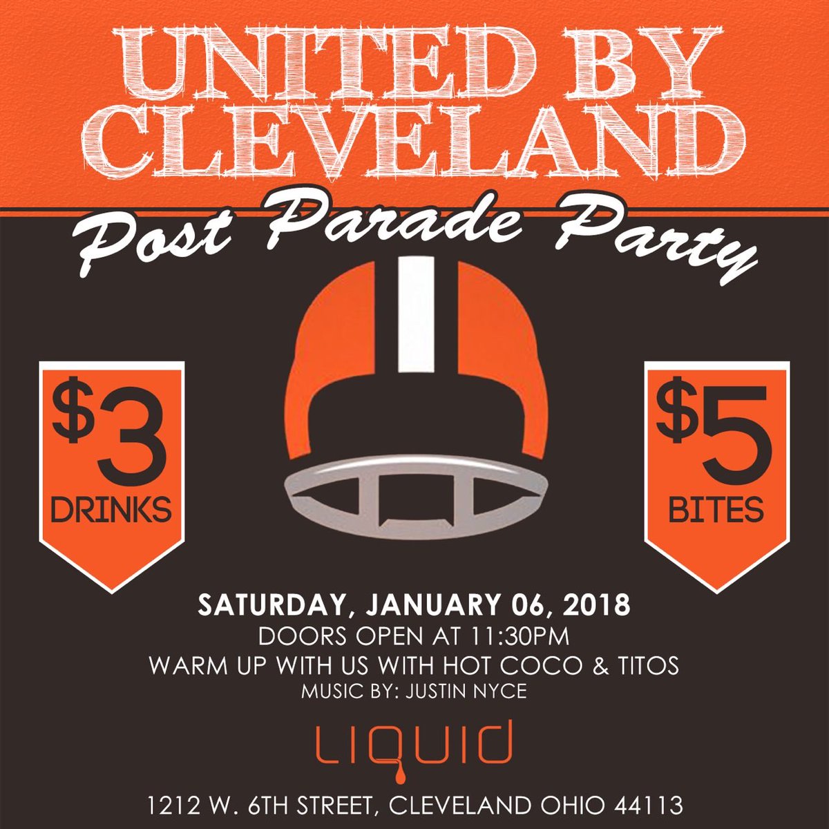 LIQUIDCLEVELAND's tweet image. Tomorrow come party with us after the Parade 🙌🏽