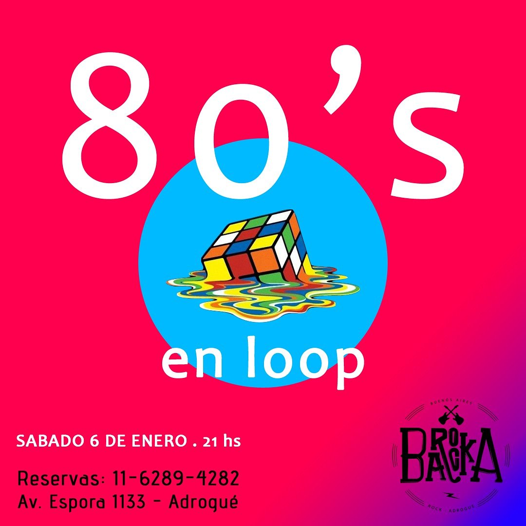 BarockaRestopub's tweet photo. Mañana sábado vení a cenar y disfrutá toda la música y videos increíbles de los ochentas 💖💜💙
FIESTA #80senLoop con el mejor sonido y calidad de video de Barocka. Musicaliza Dj Mike Paris 🎶
👉 Además 2 x 1 en tragos toda la noche, imperdible. Entrada gratuita. https://t.co/hi9EngZBrn