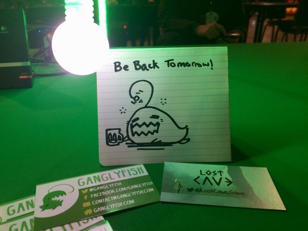 ganglyfish's tweet photo. That's a wrap for day 2 for @LostCaveGame at #mivs at #MAGFEST We'll see you all again tomorrow starting at 11 am! https://t.co/wGBfdzRzfv