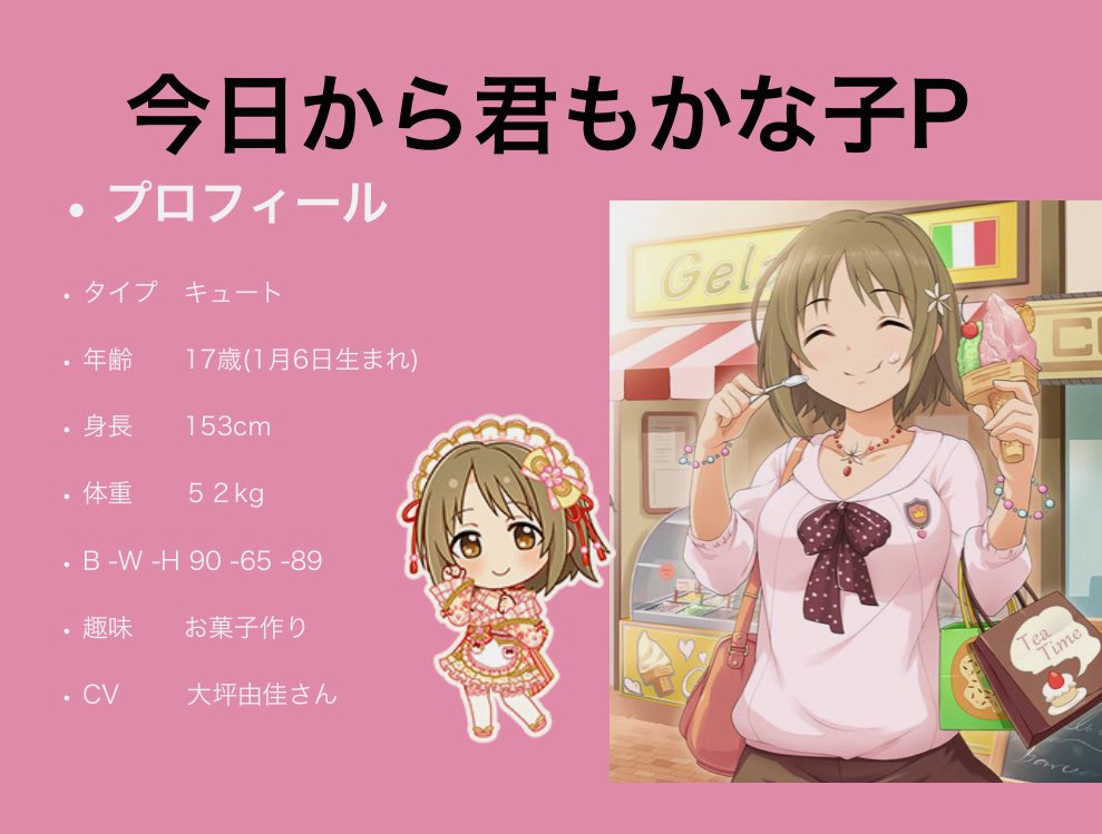 おずさん 1月6日は私の担当アイドル 三村かな子の誕生日 ということでダイマを作ってみました これで少しでもかな子の魅力が伝われば 三村かな子さん誕生日おめでとう 三村かな子 三村かな子誕生祭 三村かな子生誕祭18 デレマス T Co