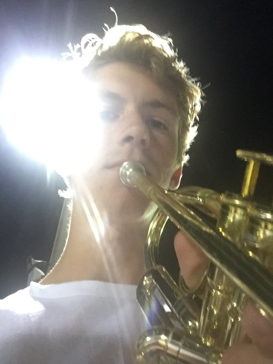 timshermer2's tweet photo. DAY FIVE: more trumpet!!!!1!1!1! Tim is practically the next Beethoven https://t.co/grPv4ON98O