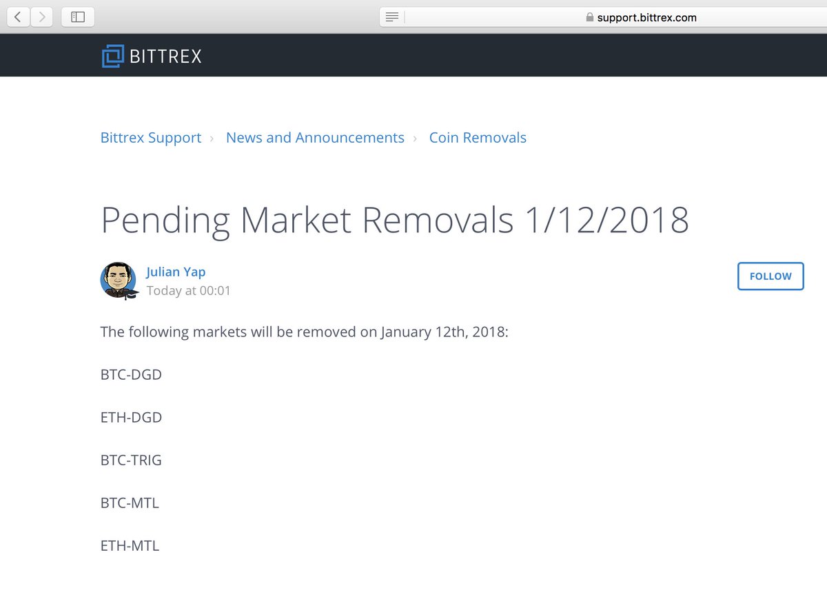 DonCrypt0's tweet photo. Metal (MTL) getting delisted from Bittrex - dump incoming ❗️
@MarshallHayner @metalpaysme @BittrexExchange 
#altcoin #crypto #cryptocurrency #shitcoin $MTL #MTL #metalpay #metalpaysme https://t.co/VmIUDLop2J