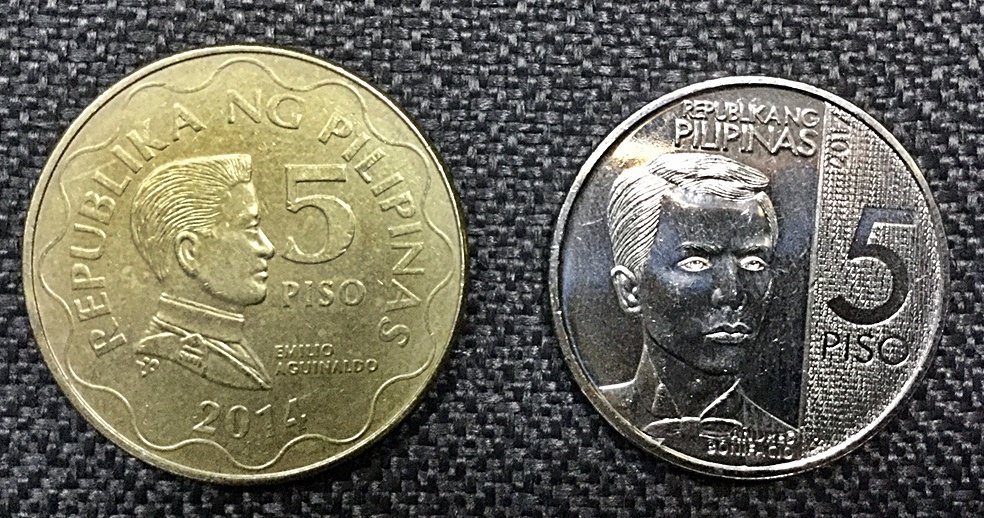 StoryofAnthony's tweet photo. CHOOSE | Which 5 Peso coin denomination will you choose?
.
The new silver coin? or the older bronze coin?
READ FULL STORY: https://t.co/0B9WP3bNRg
#Coin
#Bitcoin
#Money
#5PesoCoin
#5Pesos
#Php5
#btsoutcastD3
#acet
#gILAS
#Marina
#Ayala
#GASC
#Universe1stWin
#LLSTheWake
#Coinsph https://t.co/OkLrQZuLBU