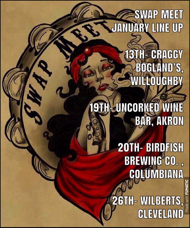 SwapmeetBand's tweet photo. January Shows! @birdfishbrew @wilbertsmusic https://t.co/C37hRXWkg9