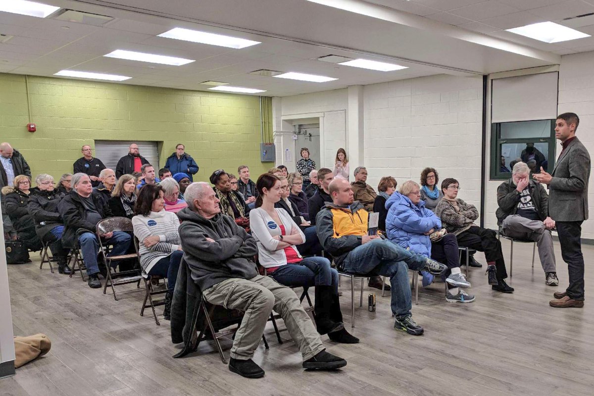 NateBoulton's tweet photo. Thank you to everyone who braved single-digit temperatures to come to our Davenport event on education issues. Great questions and plenty of energy from Iowans ready to stand up for strong schools and a better path forward for Iowa’s future. #iagov https://t.co/bhkykndt6V
