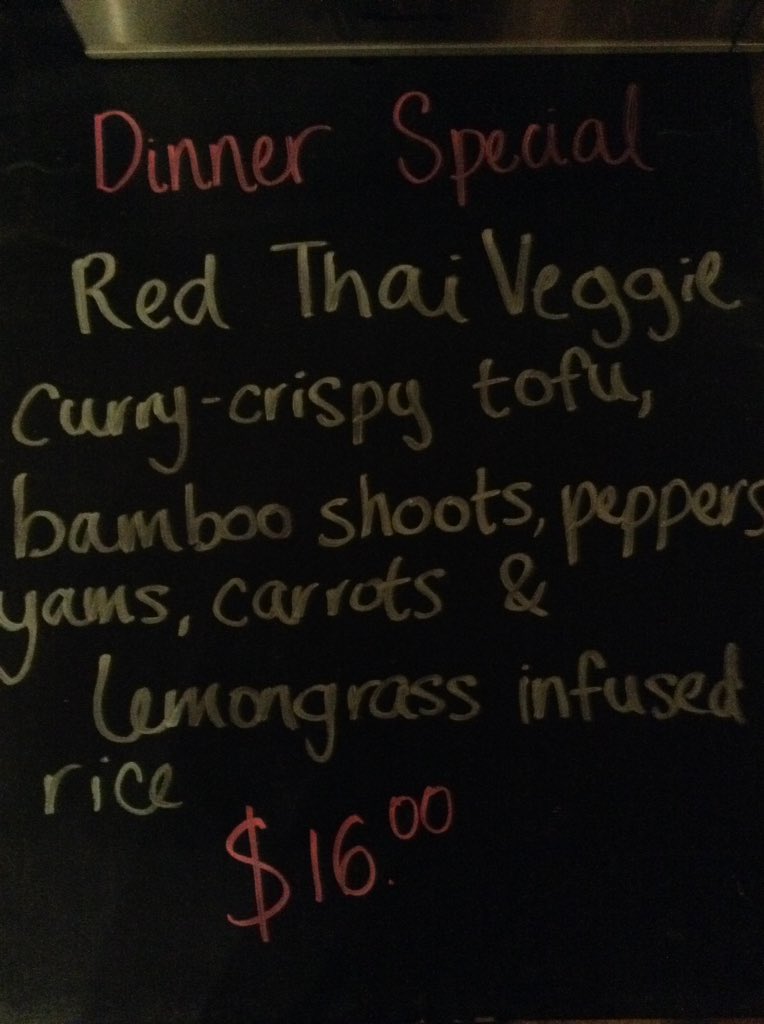 BubbysKitchen's tweet photo. Tonight we have a delicious vegan Thai curry with crispy Tofu for our dinner feature #yyjdinner #cookstreetvillage #vegan #friday #youshouldbehere #whosyourbubby https://t.co/8qo5PgTXh2
