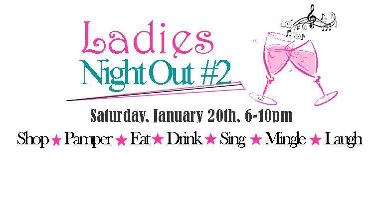 ArmstrongValley's tweet photo. Sat. Jan. 20th,Annual Ladies’ Night Out 6p-10p. Shop, Get Pampered, Eat, Drink, Mingle, Sing and Laugh it’s an evening just about you! Only $10/pp. This event is for ladies 21 or older so bring your ID's. https://t.co/chkuDTx72i. https://t.co/q6S1EPkOoF