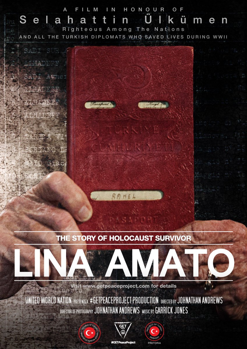 Attend The Film Premiere of "The Story Of Lina Amato" (Holocaust Survivor) at 6pm, 27Jan2018, Linder Auditorium (Wits) with <a href="/JoInMozartFest/">JHBIntMozartFest</a> @TurkishEmbPTA #GETPeaceProject <a href="/UnitedWNation/">United World Nation</a> Limited Free Entrance. Visit goo.gl/7AW3fv for details and watch the movie trailer.