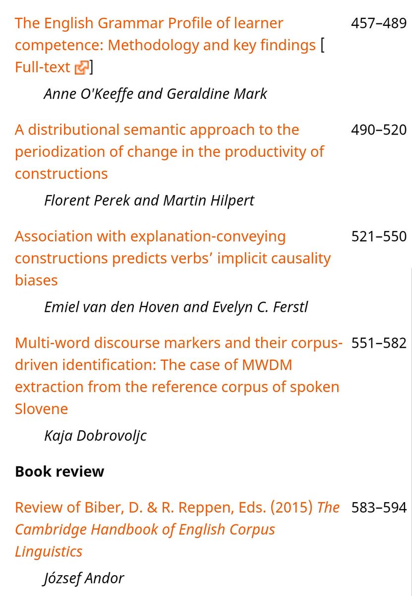 IJCL_journal's tweet image. Amid the excitement of Christmas we forgot to tweet, but... IJCL 22(4) is out! Including articles by @Anne0Keeffe, @FlorentPerek and many more! benjamins.com/catalog/ijcl.2…