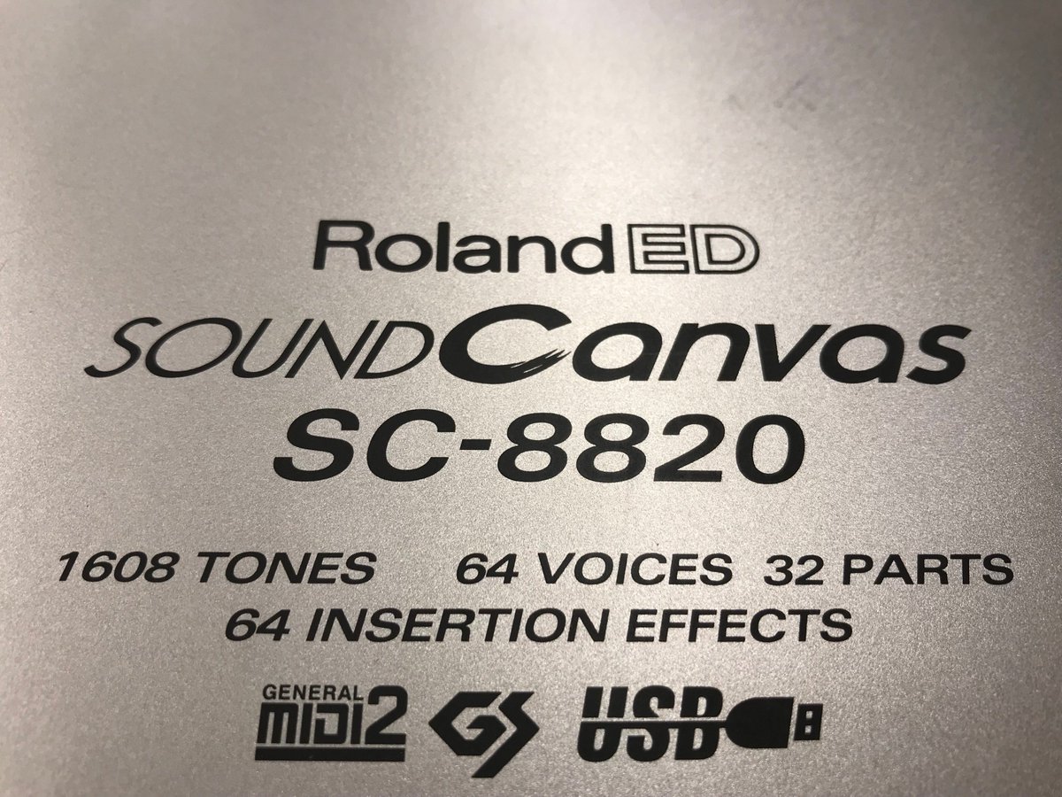 creatorsland's tweet photo. つづいては #ROLAND の「#SC8820」のご案内です。
傷有、ACアダプターのみとなりますがお値段は14,980円(税抜)となります。
#DTM #GS #SOUNDCANVAS https://t.co/YraUg49MUk