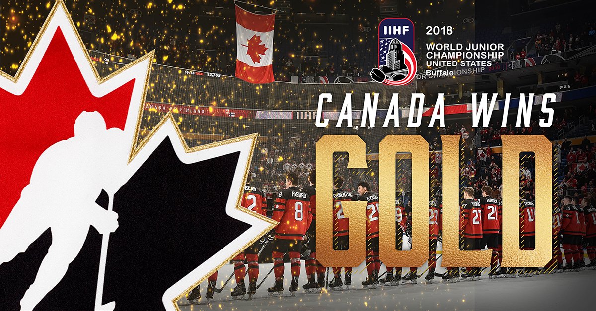Red, White and GOLD tonight! 🏆 #WorldJuniors #WJCinBUF