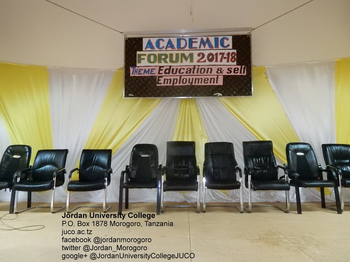 Jordan Univ Morogoro On Twitter The Stage Is Ready Remaining Few