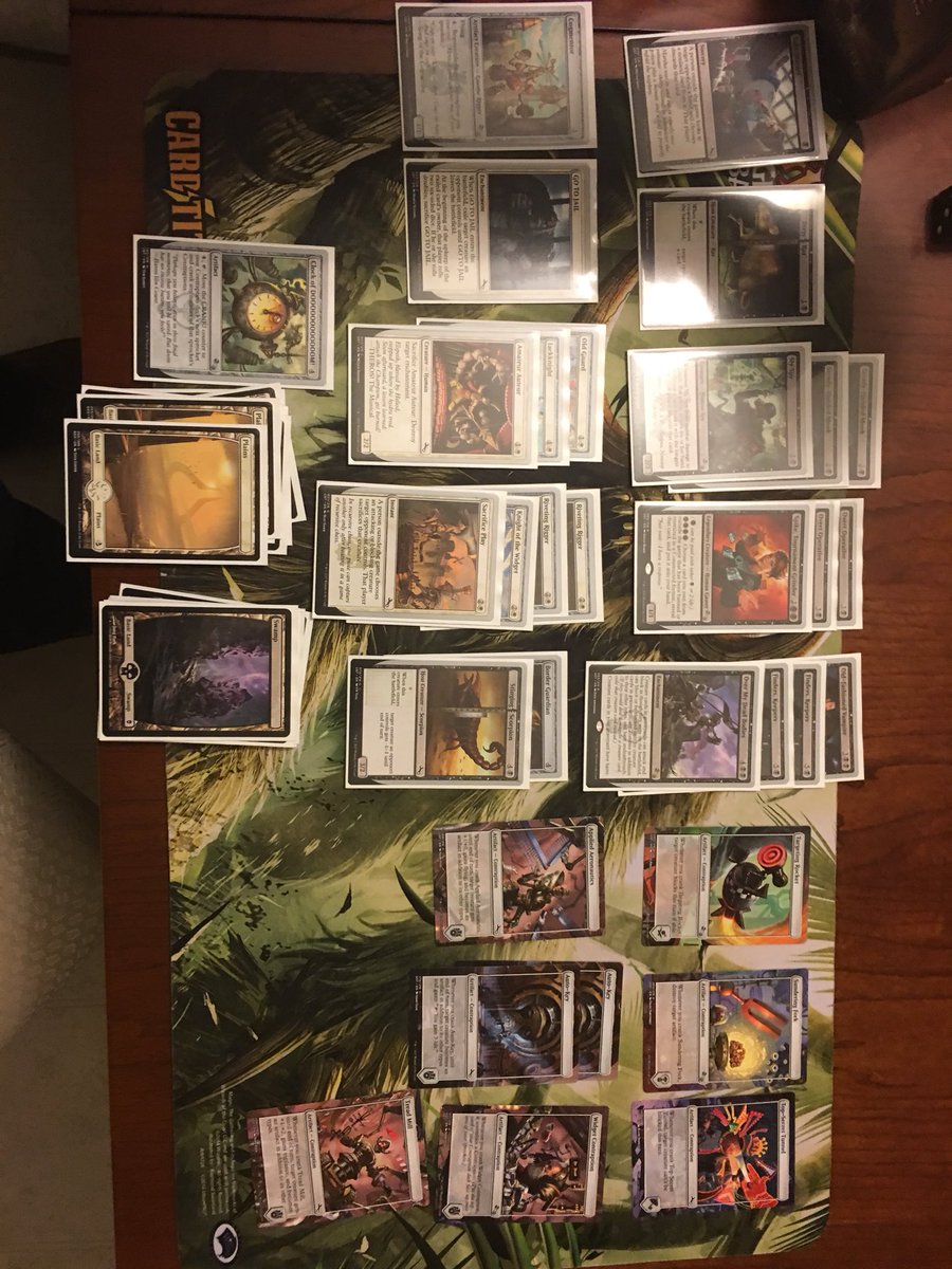 FarmofZurEnArrh's tweet photo. Got to draft some #MTGUnstable tonight with some good friends, including @TheRealNanMan. Went 3-0 with this pile. Ton of fun assembling lots of contraptions and joining the UW Order Kreygasm. Spike was completely ineffective card in the deck, however P1P1 https://t.co/XAiTKw8XGn