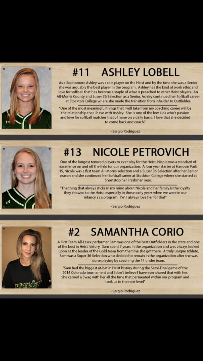 @NJHEISTSOFTBALL has 3 new members to our Gold Room. @shleelobell @samantha_corio and Nicole. #proud. @kimlobell @DonnaPetrovich