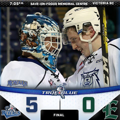 victoriaroyals's tweet photo. ROYALS WIN! @outhouse40 tied @Gorzy58 with his 10th career shutout to tie the franchise record as we blanked Everett 5-0! https://t.co/rRLq1yDGMX